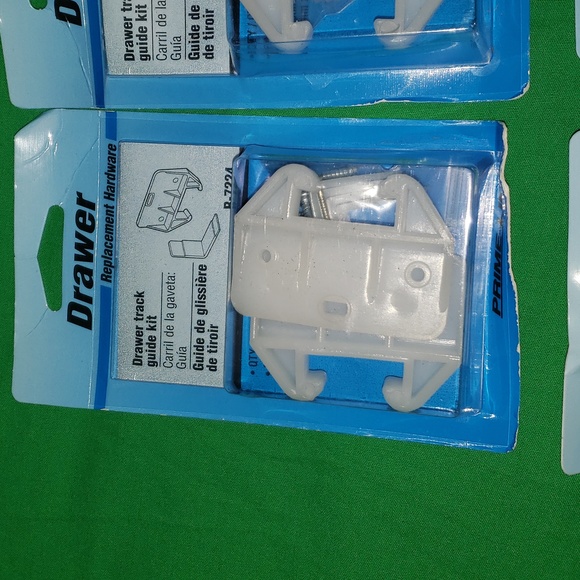Prime-Line R 7224 Drawer Track Guide and Glides, White Polyethylene Six 2 Packs - Picture 2 of 5